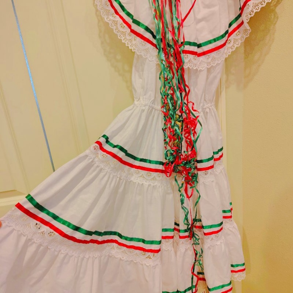 Authentic Mexican Dress Señorita Halloween Costume Cinco De Mayo Women L/XL - Picture 4 of 11